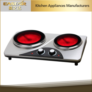 Ce RoHS Approval Infrared Cooker Es-3206c Double Burner Ceramic Stove