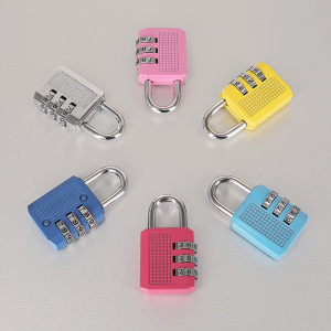 Colorful Mini 4 Digit Combination Padlock Painted Finish