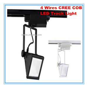 4 Wires CREE COB LED 30W Square LED Track Light